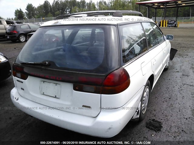 4S3BK4353V7311339 - 1997 SUBARU LEGACY L WHITE photo 4