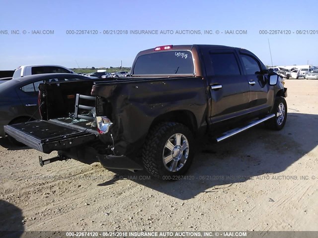 5TFAW5F15EX382850 - 2014 TOYOTA TUNDRA CREWMAX PLATINUM Braun Foto 4
