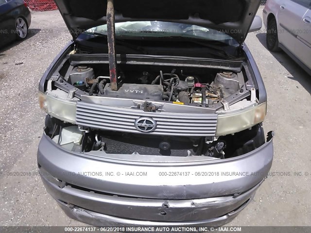 JTLKT324164045567 - 2006 TOYOTA SCION XB Plata foto 10