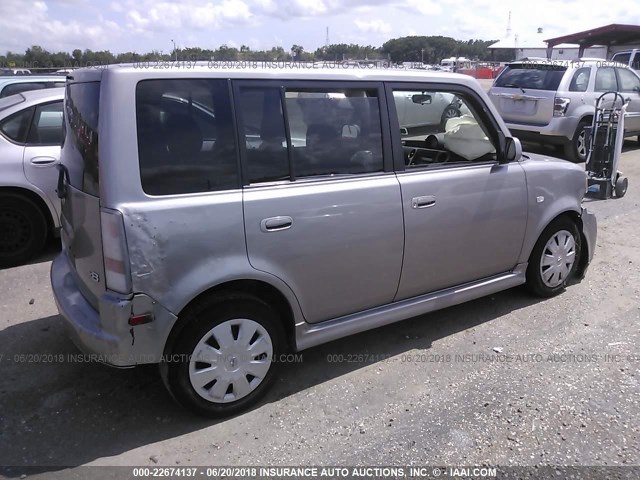 JTLKT324164045567 - 2006 TOYOTA SCION XB Plata foto 4