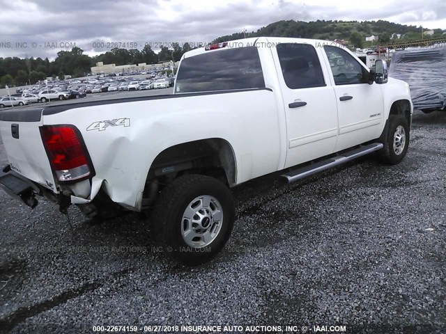 1GT120CG6DF164332 - 2013 GMC SIERRA K2500 SLE WHITE photo 4