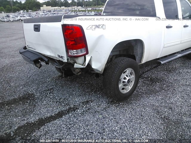 1GT120CG6DF164332 - 2013 GMC SIERRA K2500 SLE WHITE photo 6