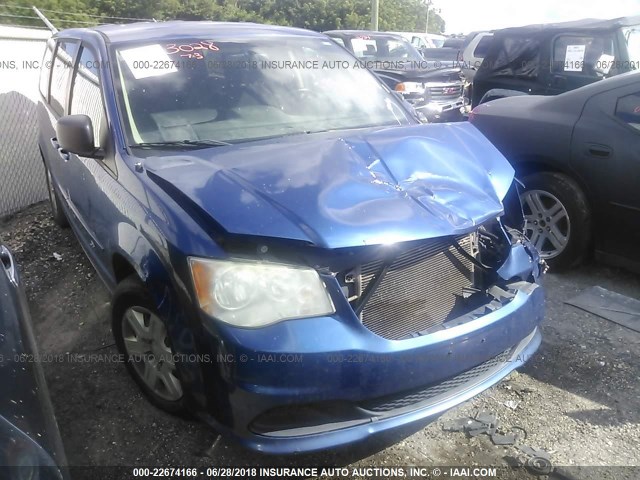 2D4RN4DGXBR667726 - 2011 DODGE GRAND CARAVAN EXPRESS BLUE photo 1