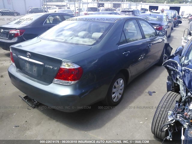 4T1BE32K35U040871 - 2005 TOYOTA CAMRY LE/XLE/SE 绿色 照片 4
