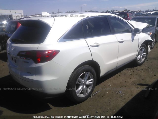 5J8TB4H52EL003200 - 2014 ACURA RDX TECHNOLOGY WHITE photo 4