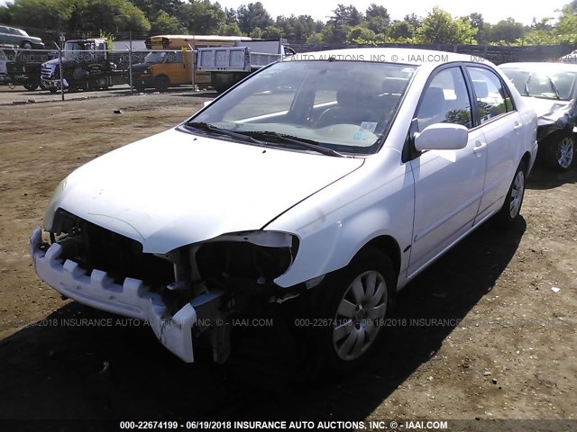 JTDBR32EX32011640 - 2003 TOYOTA COROLLA CE/LE WHITE photo 2