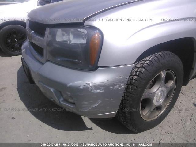 1GNDT13S982104280 - 2008 CHEVROLET TRAILBLAZER LS/LT SILVER photo 6