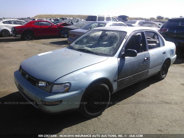 1NXAE09B7SZ294126 - 1995 TOYOTA COROLLA LE/DX BLUE photo 2