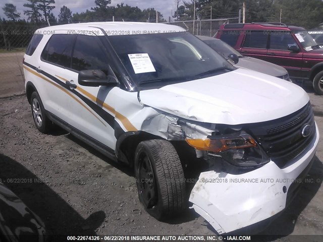 1FM5K8AR1DGB63874 - 2013 FORD EXPLORER POLICE INTERCEPTOR WHITE photo 1