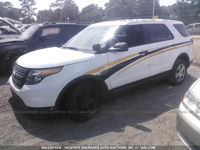 1FM5K8AR1DGB63874 - 2013 FORD EXPLORER POLICE INTERCEPTOR WHITE photo 2
