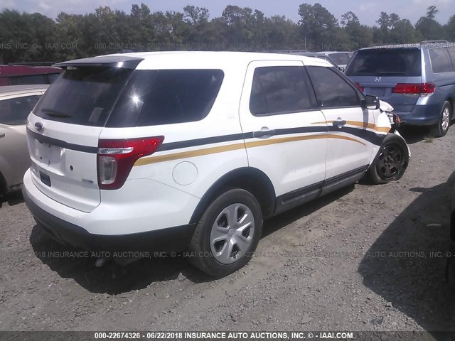 1FM5K8AR1DGB63874 - 2013 FORD EXPLORER POLICE INTERCEPTOR WHITE photo 4