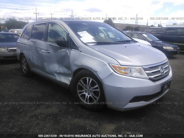 5FNRL5H63BB068043 - 2011 HONDA ODYSSEY EXL SILVER photo 1