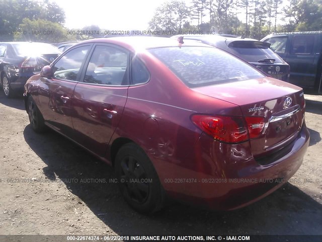 KMHDU4AD4AU938832 - 2010 HYUNDAI ELANTRA BLUE/GLS/SE RED photo 3