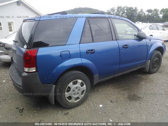 5GZCZ23D94S838758 - 2004 SATURN VUE BLUE photo 4