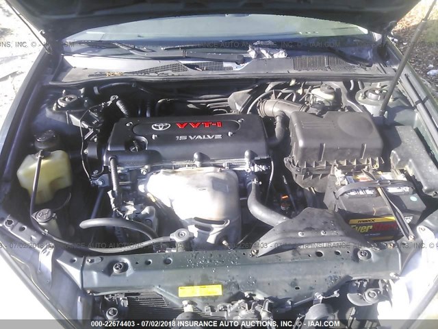 JTDBE32K320028646 - 2002 TOYOTA CAMRY LE/XLE/SE მწვანე ფოტო 10