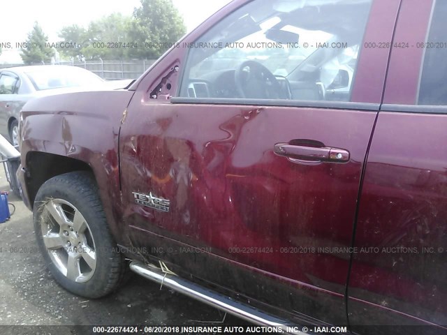 1GCVKREC8GZ181183 - 2016 CHEVROLET SILVERADO K1500 LT BURGUNDY photo 6