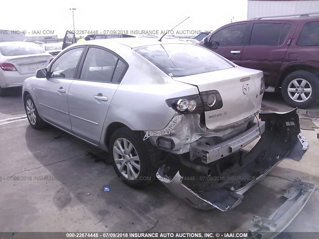 JM1BK12FX71619347 - 2007 MAZDA 3 I SILVER photo 3