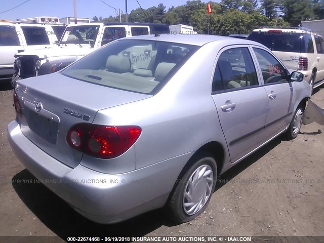 2T1BR32EX6C594815 - 2006 TOYOTA COROLLA CE/LE/S SILVER photo 4