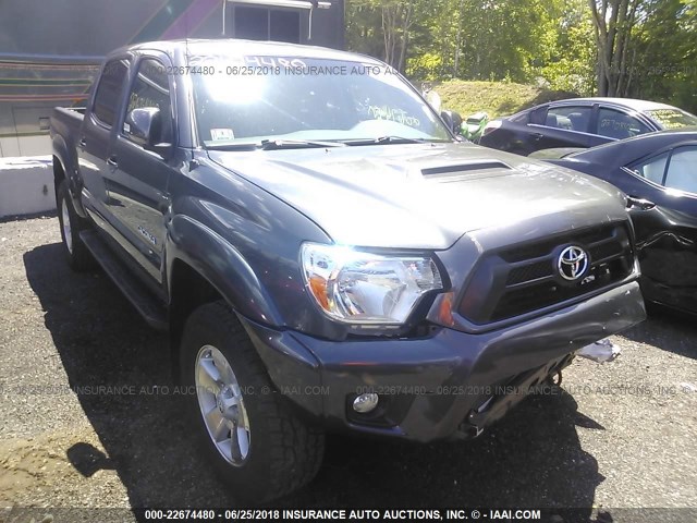 3TMLU4EN6EM164290 - 2014 TOYOTA TACOMA DOUBLE CAB ნაცრისფერი ფოტო 1