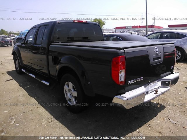 1N6AD09U67C425369 - 2007 NISSAN FRONTIER CREW CAB LE/SE/OFF ROAD BLACK photo 3