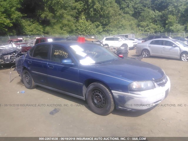 2G1WF52E339453398 - 2003 CHEVROLET IMPALA BLUE photo 1