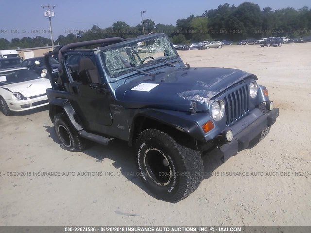 1J4FY19S3XP436303 - 1999 JEEP WRANGLER / TJ SPORT BLUE photo 1