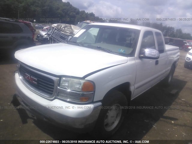 1GTEK19T7XE533396 - 1999 GMC NEW SIERRA K1500 WHITE photo 2