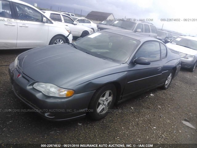 2G1WW12E749413237 - 2004 CHEVROLET MONTE CARLO LS GRAY photo 2