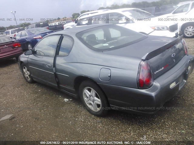 2G1WW12E749413237 - 2004 CHEVROLET MONTE CARLO LS ნაცრისფერი ფოტო 3