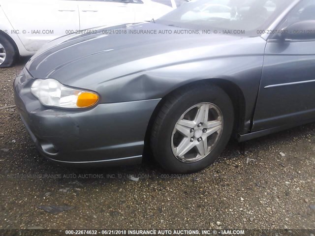 2G1WW12E749413237 - 2004 CHEVROLET MONTE CARLO LS ნაცრისფერი ფოტო 6