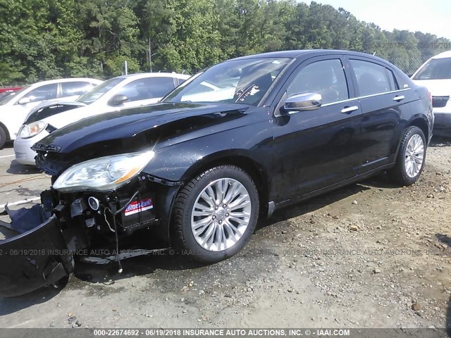 1C3BC2FG2BN607575 - 2011 CHRYSLER 200 LIMITED BLACK photo 2