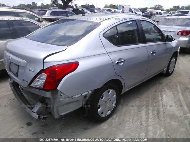 3N1CN7AP1CL907191 - 2012 NISSAN VERSA S/SV/SL SILVER photo 4