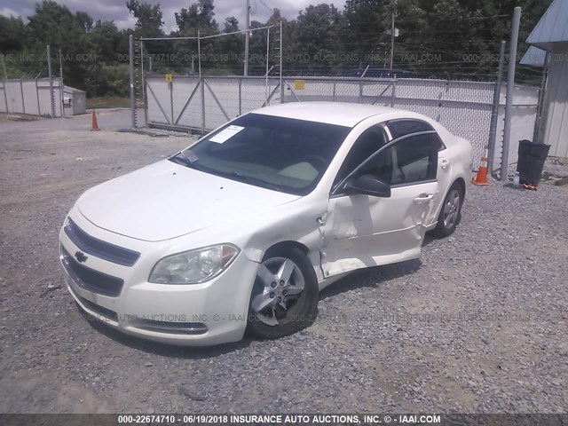 1G1ZG57B68F209512 - 2008 CHEVROLET MALIBU LS WHITE photo 2