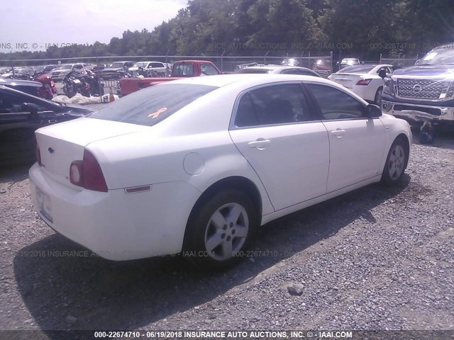1G1ZG57B68F209512 - 2008 CHEVROLET MALIBU LS WHITE photo 4