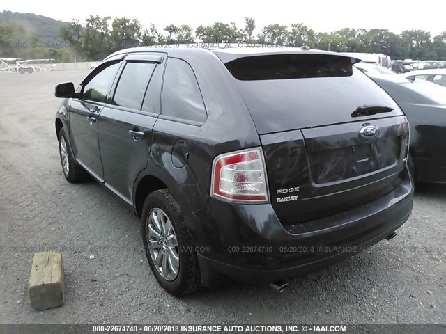 2FMDK39C07BB49460 - 2007 FORD EDGE SEL PLUS BLACK photo 3