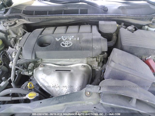 4T1BF3EK8AU528636 - 2010 TOYOTA CAMRY SE/LE/XLE მწვანე ფოტო 10