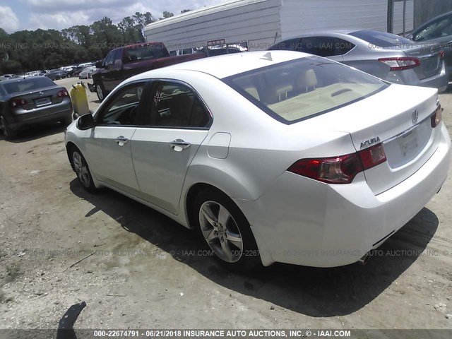 JH4CU2F69CC023299 - 2012 ACURA TSX TECH WHITE photo 3