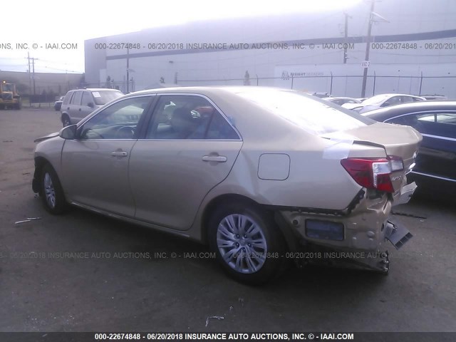 4T1BF1FK1CU510405 - 2012 TOYOTA CAMRY SE/LE/XLE 金色 照片 3