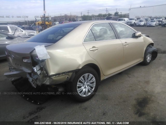 4T1BF1FK1CU510405 - 2012 TOYOTA CAMRY SE/LE/XLE 金色 照片 4