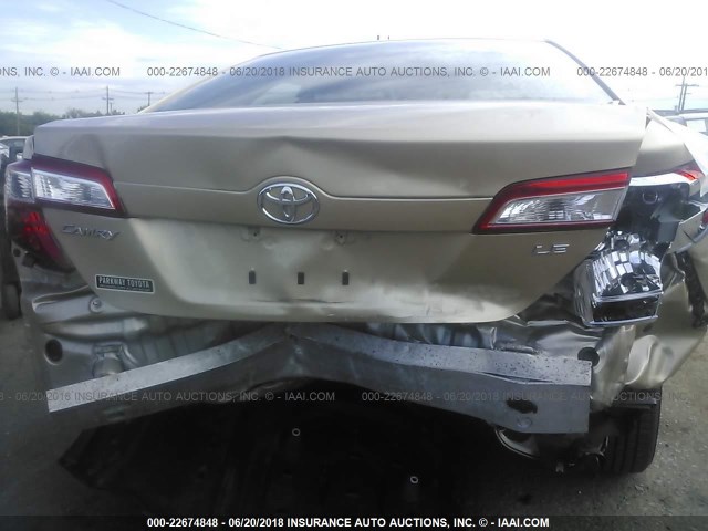 4T1BF1FK1CU510405 - 2012 TOYOTA CAMRY SE/LE/XLE 金色 照片 6