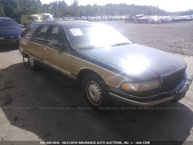 1G4BR837XPW408742 - 1993 BUICK ROADMASTER ESTATE GREEN photo 1