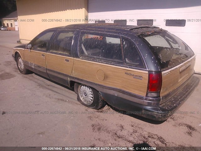 1G4BR837XPW408742 - 1993 BUICK ROADMASTER ESTATE GREEN photo 3