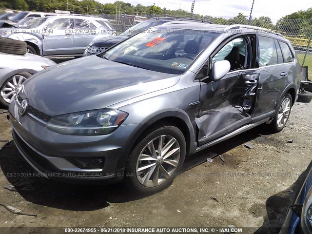 3VWH17AU0JM754439 - 2018 VOLKSWAGEN Golf Alltrack S/SE/SEL 灰色 照片 2