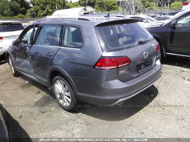 3VWH17AU0JM754439 - 2018 VOLKSWAGEN Golf Alltrack S/SE/SEL 灰色 照片 3
