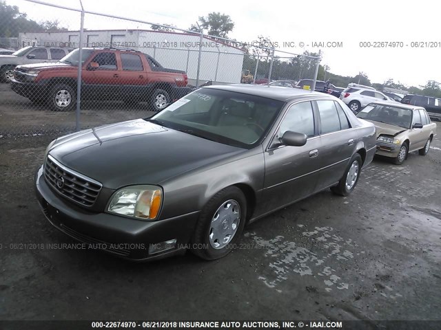 1G6KE57Y72U223024 - 2002 CADILLAC DEVILLE DHS BROWN photo 2