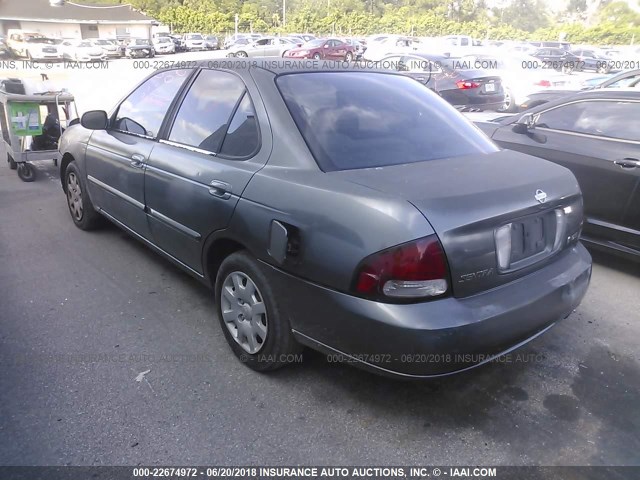 3N1CB51D9YL356793 - 2000 NISSAN SENTRA XE/GXE GRAY photo 3