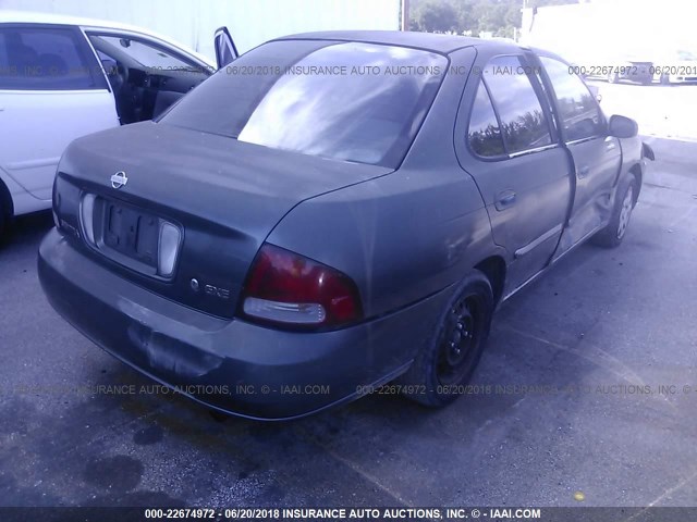 3N1CB51D9YL356793 - 2000 NISSAN SENTRA XE/GXE GRAY photo 4