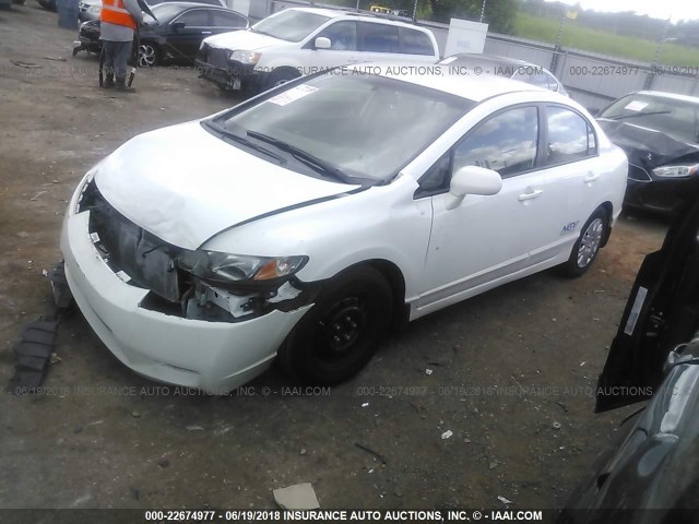 19XFA4F5XBE000521 - 2011 HONDA CIVIC GX WHITE photo 2