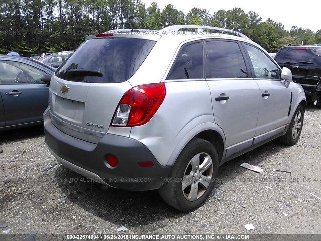 3GNAL2EK1ES591691 - 2014 CHEVROLET CAPTIVA LS SILVER photo 4