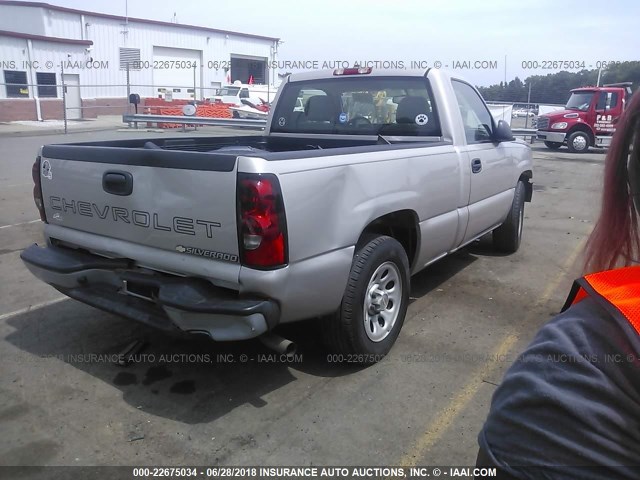 3GCEC14X37G229840 - 2007 CHEVROLET SILVERADO C1500 CLASSIC SILVER photo 4